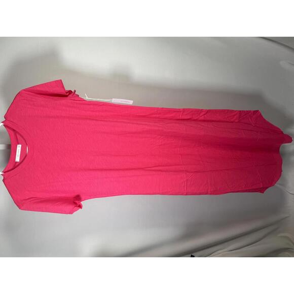 NWT Six/Fifty Women’s Pink Short Sleeve T-Shirt Midi Dress Size Medium - Picture 2 of 6